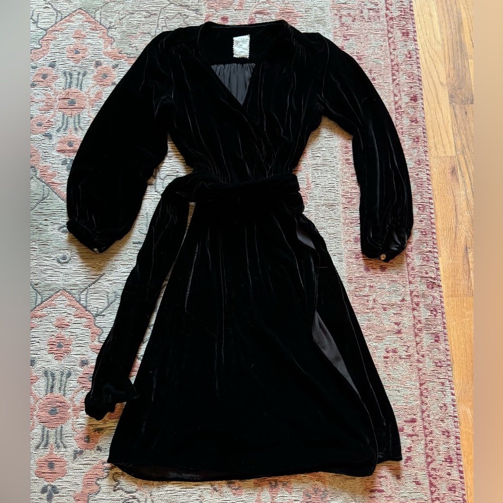 Black Velvet wrap dress